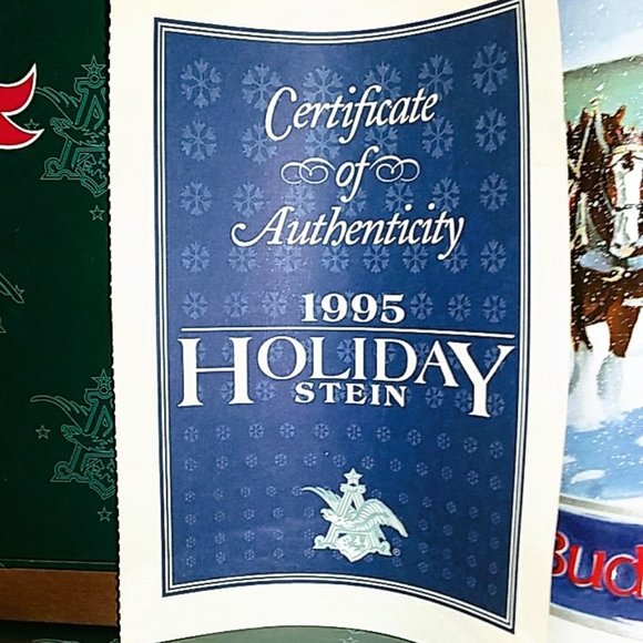 1995 Budweiser Clydesdales Holiday Beer Stein - Lighting the Way Home! - Picture 7 of 11